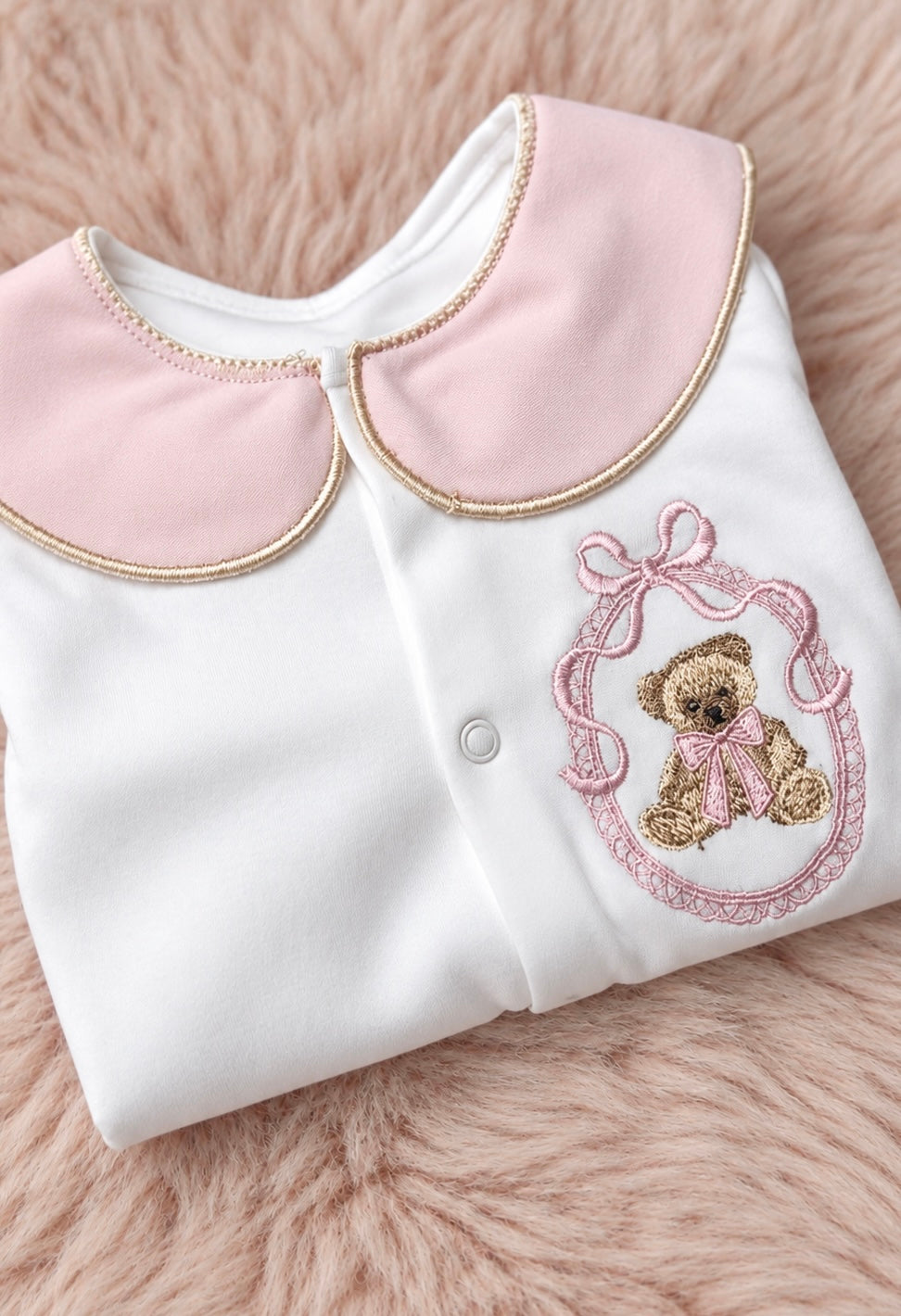 Teddy Bear Collar Babygrow